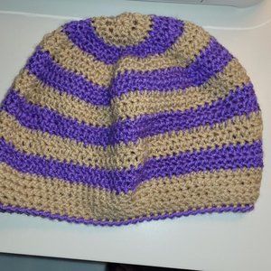Purple & Tan Slouch Hat